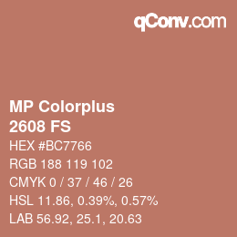 Code couleur: MP Colorplus - 2608 FS | qconv.com