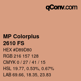 Color code: MP Colorplus - 2610 FS | qconv.com