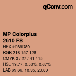 Code couleur: MP Colorplus - 2610 FS | qconv.com