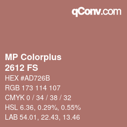 Color code: MP Colorplus - 2612 FS | qconv.com