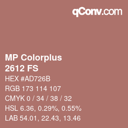 Code couleur: MP Colorplus - 2612 FS | qconv.com