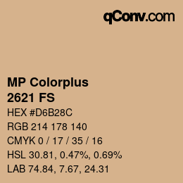 Color code: MP Colorplus - 2621 FS | qconv.com