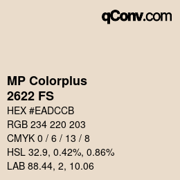 Farbcode: MP Colorplus - 2622 FS | qconv.com