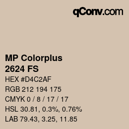 Code couleur: MP Colorplus - 2624 FS | qconv.com