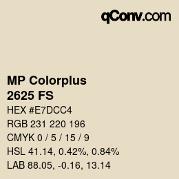 カラーコード: MP Colorplus - 2625 FS | qconv.com