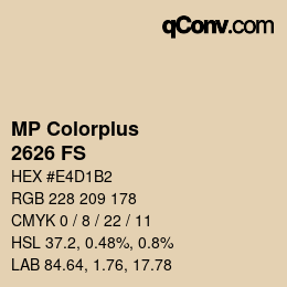 Color code: MP Colorplus - 2626 FS | qconv.com