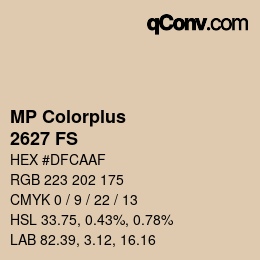 Color code: MP Colorplus - 2627 FS | qconv.com