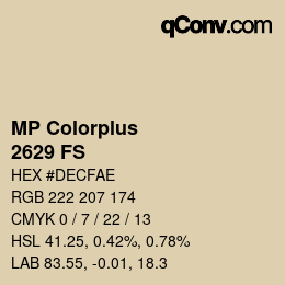 Color code: MP Colorplus - 2629 FS | qconv.com