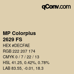 カラーコード: MP Colorplus - 2629 FS | qconv.com