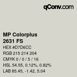 Color code: MP Colorplus - 2631 FS | qconv.com