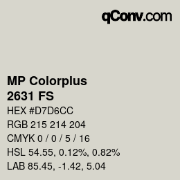 Código de color: MP Colorplus - 2631 FS | qconv.com