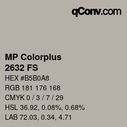 Color code: MP Colorplus - 2632 FS | qconv.com