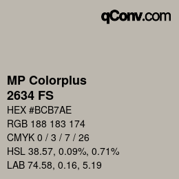 Color code: MP Colorplus - 2634 FS | qconv.com