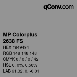 Color code: MP Colorplus - 2638 FS | qconv.com