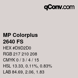 カラーコード: MP Colorplus - 2640 FS | qconv.com