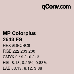 Code couleur: MP Colorplus - 2643 FS | qconv.com