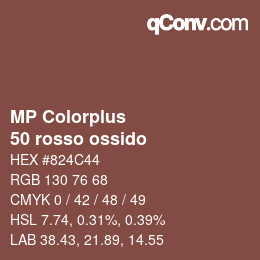 カラーコード: MP Colorplus - 50 rosso ossido | qconv.com