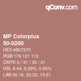 Color code: MP Colorplus - 50-0200 | qconv.com