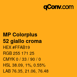 カラーコード: MP Colorplus - 52 giallo croma | qconv.com