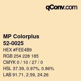 Farbcode: MP Colorplus - 52-0025 | qconv.com