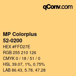 カラーコード: MP Colorplus - 52-0200 | qconv.com