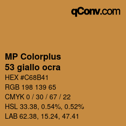 Color code: MP Colorplus - 53 giallo ocra | qconv.com