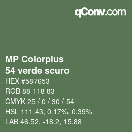 Farbcode: MP Colorplus - 54 verde scuro | qconv.com