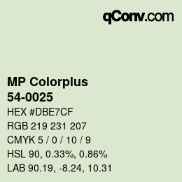 Farbcode: MP Colorplus - 54-0025 | qconv.com