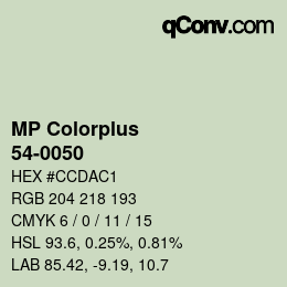 Farbcode: MP Colorplus - 54-0050 | qconv.com