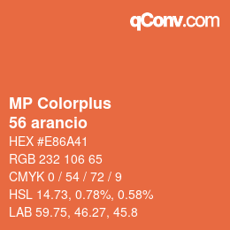 Color code: MP Colorplus - 56 arancio | qconv.com