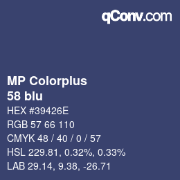 Farbcode: MP Colorplus - 58 blu | qconv.com