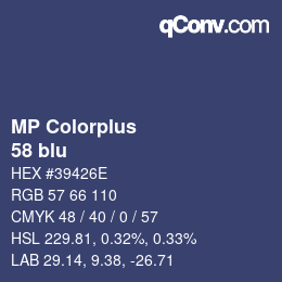 Farbcode: MP Colorplus - 58 blu | qconv.com