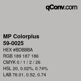 カラーコード: MP Colorplus - 59-0025 | qconv.com