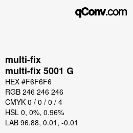 カラーコード: multi-fix - multi-fix 5001 G | qconv.com