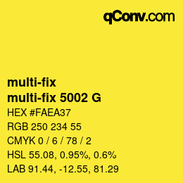 カラーコード: multi-fix - multi-fix 5002 G | qconv.com