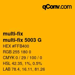 カラーコード: multi-fix - multi-fix 5003 G | qconv.com