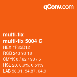 カラーコード: multi-fix - multi-fix 5004 G | qconv.com