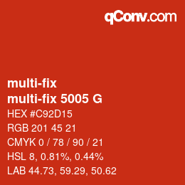 Código de color: multi-fix - multi-fix 5005 G | qconv.com