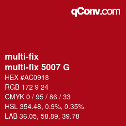 カラーコード: multi-fix - multi-fix 5007 G | qconv.com