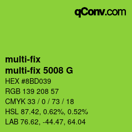 カラーコード: multi-fix - multi-fix 5008 G | qconv.com