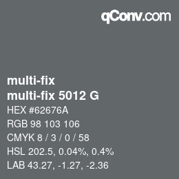 Code couleur: multi-fix - multi-fix 5012 G | qconv.com