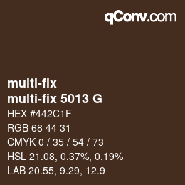 カラーコード: multi-fix - multi-fix 5013 G | qconv.com