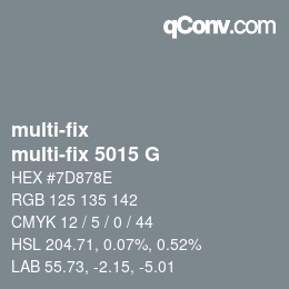 Código de color: multi-fix - multi-fix 5015 G | qconv.com