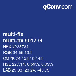 Código de color: multi-fix - multi-fix 5017 G | qconv.com