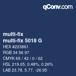 Code couleur: multi-fix - multi-fix 5018 G | qconv.com