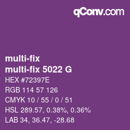 Code couleur: multi-fix - multi-fix 5022 G | qconv.com