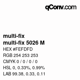 Code couleur: multi-fix - multi-fix 5026 M | qconv.com