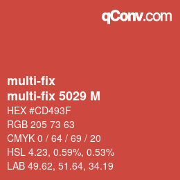 Code couleur: multi-fix - multi-fix 5029 M | qconv.com