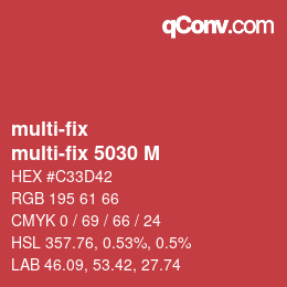 Código de color: multi-fix - multi-fix 5030 M | qconv.com