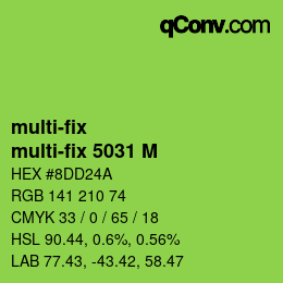 Código de color: multi-fix - multi-fix 5031 M | qconv.com